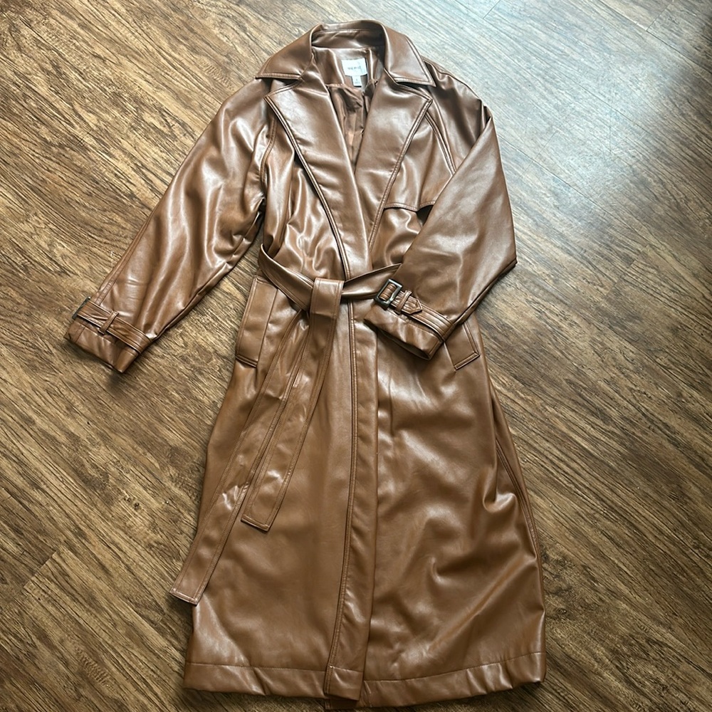 NWOT nine west faux leather coat